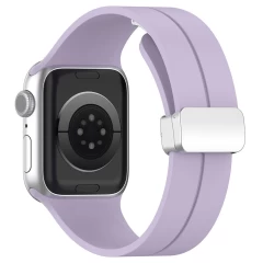 Curea pentru Apple Watch 1/2/3/4/5/6/7/8/SE/SE 2/Ultra (42/44/45/49mm) - Techsuit Watchband (W011) - Negru violet 