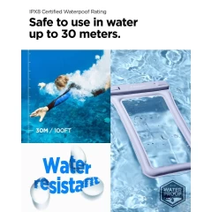 Husa universala pentru telefon - Spigen Waterproof Case A610 - transparenta transparenta