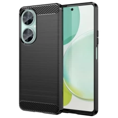 Husa pentru Huawei nova 11i - Techsuit Carbon Silicone - Negru Negru