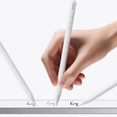 Stylus Pen pentru iPad, Activ, Capacitiv, Palm Rejection, Tilt - Baseus Smooth Writing 2 Series (SXBC060502) - Alb Alb