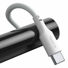 Cablu de Date USB la Type-C, Fast Charging 5A, 40W, 1.5m (set 2) - Baseus (TZCATZJ-02) - Alb Alb