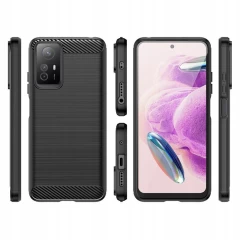 Husa pentru Xiaomi Redmi Note 12S - Techsuit Carbon Silicone - Negru Negru