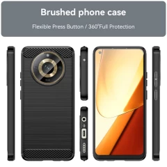 Husa pentru Realme 11 - Techsuit Carbon Silicone - Negru Negru