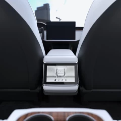 Folie pentru Display Auto Tesla Model X 2022 / Model S 2021 - Spigen Glas.tR Slim - Negru Negru