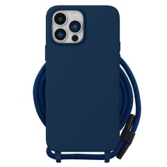Husa pentru iPhone 15 Plus - Techsuit Crossbody Lanyard - Albastru