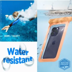 Husa universala pentru telefon - Spigen Waterproof Case A601 - Portocaliu Portocaliu