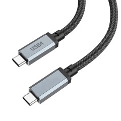 Cablu de Date Type-C la Type-C 100W, 5A, 4K@60Hz, 2m - Hoco (US05) - Black