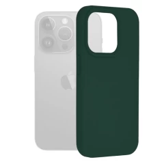 Husa pentru iPhone 15 Pro - Techsuit Soft Edge Silicone - Black Verde 