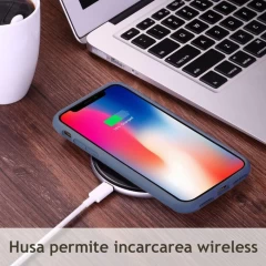 Husa pentru iPhone 15 Plus - Techsuit Soft Edge Silicone - Denim Blue Albastru