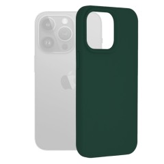 Husa pentru iPhone 15 Pro Max - Techsuit Soft Edge Silicone - Dark Green