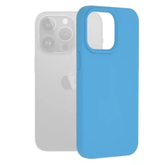 Husa pentru iPhone 15 Pro Max - Techsuit Soft Edge Silicone - Denim Blue Albastru