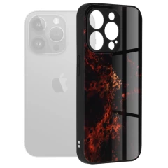Husa pentru iPhone 15 Pro - Techsuit Glaze Series - Fiery Ocean Rosu 