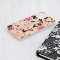 Husa pentru iPhone 15 - Techsuit Marble Series - Mary Berry Nude Bej