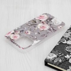 Husa pentru iPhone 15 Pro Max - Techsuit Marble Series - Bloom of Ruth Gray Gri