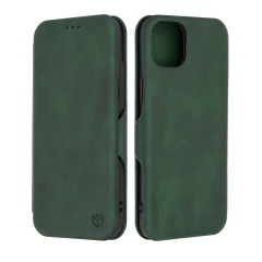 Husa pentru iPhone 15 Plus Techsuit Safe Wallet Plus, Black Verde 