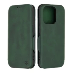 Husa pentru iPhone 15 Pro Techsuit Safe Wallet Plus, Black Verde 