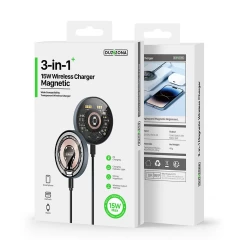 Duzzona - Wireless Charger 3in1 (W13) - for iPhone, Apple Watch, AirPods Pro, 15W - Transparent transparenta