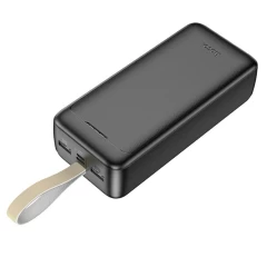 Baterie Externa 2x USB, Type-C, Micro-USB, 2A, 30000mAh - Hoco Smart (J111B) - Black Negru