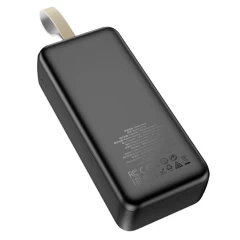 Baterie Externa 2x USB, Type-C, Micro-USB, 2A, 30000mAh - Hoco Smart (J111B) - Black Negru