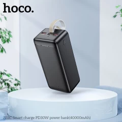 Baterie Externa 2x USB, Type-C, Micro-USB, PD30W, 40000mAh - Hoco Smart (J111C) - Black Negru