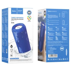 Boxa Wireless BT 5.1, FM, Card TF, Disk U, Lumini RGB, 10W, 1200mAh - Hoco Artistic Sports (BS48) - Blue Albastru