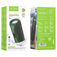 Boxa Wireless BT 5.1, FM, Card TF, Disk U, Lumini RGB, 10W, 1200mAh - Hoco Artistic Sports (BS48) - Dark Green Verde