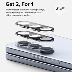 Folie Camera pentru Samsung Galaxy Z Fold5 (set 2) - Ringke Camera Protector Glass - Black transparenta