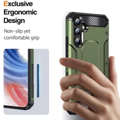Husa pentru Samsung Galaxy A54 - Techsuit Hybrid Armor Kickstand - Green Verde