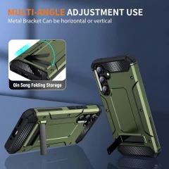 Husa pentru Samsung Galaxy A34 5G - Techsuit Hybrid Armor Kickstand - Green Verde