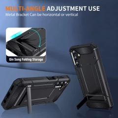Husa pentru Samsung Galaxy A14 4G / A14 5G - Techsuit Hybrid Armor Kickstand - Black Negru