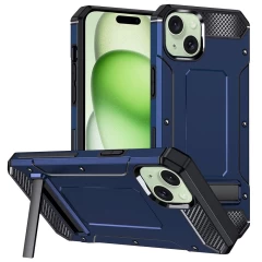 Husa pentru iPhone 15 - Techsuit Hybrid Armor Kickstand - Blue Albastru