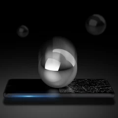 Folie pentru iPhone 15 - Dux Ducis Tempered Glass - Black Negru