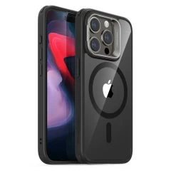 Husa pentru iPhone 15 Pro - ESR Classic Hybrid HaloLock Kickstand - Clear Black Negru