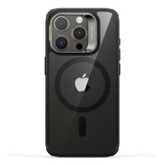 Husa pentru iPhone 15 Pro - ESR Classic Hybrid HaloLock Kickstand - Clear Black Negru