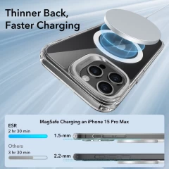 Husa pentru iPhone 15 Pro Max - ESR Classic Hybrid HaloLock Kickstand - Clear transparenta