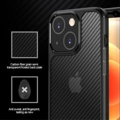 Husa pentru iPhone 15 - Techsuit Carbon Fuse - Black Negru