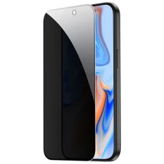 Folie pentru iPhone 15 Plus - Tempered Glass Privacy - Black Negru