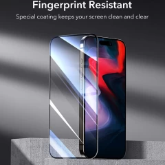 Folie pentru iPhone 15 Pro Max - ESR Tempered Glass - Black Negru