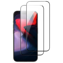 Folie pentru iPhone 15 Pro (set 2) - ESR Tempered Glass - Black Negru