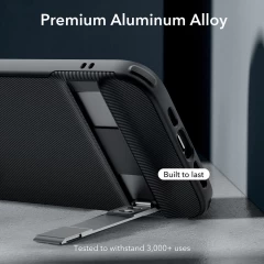 Husa pentru iPhone 15 - ESR Air Shield Boost Kickstand - Translucent Black Negru