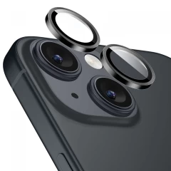 Folie Camera pentru iPhone 15 / 15 Plus - ESR Armorite Camera Lens Protectors - Chromatic Negru 