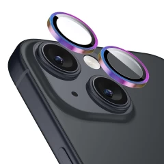 Folie Camera pentru iPhone 15 / 15 Plus - ESR Armorite Camera Lens Protectors - Black Multicolor 