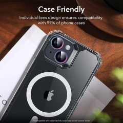 Folie Camera pentru iPhone 15 / 15 Plus - ESR Armorite Camera Lens Protectors - Chromatic Multicolor