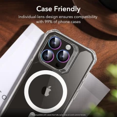 Folie Camera pentru iPhone 15 Pro / 15 Pro Max - ESR Armorite Camera Lens Protectors - Chromatic Multicolor