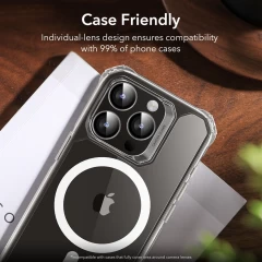Folie Camera pentru iPhone 15 Pro / 15 Pro Max - ESR Armorite Camera Lens Protectors - Clear transparenta