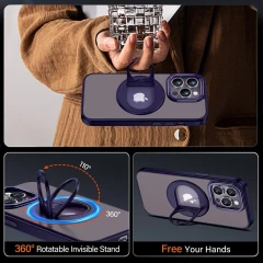Husa pentru iPhone 15 Plus - Techsuit MagSafe Ghost Holder Series - Matte Green Verde