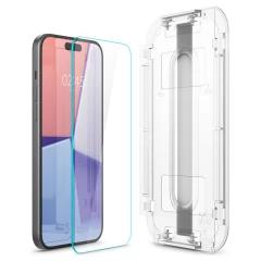 Folie pentru iPhone 15 (set 2) - Spigen Glas.TR EZ FIT - Clear transparenta