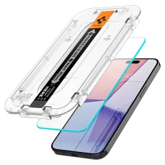 Folie pentru iPhone 15 Pro (set 2) - Spigen Glas.TR EZ FIT - Clear transparenta