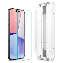 Folie pentru iPhone 15 Pro (set 2) - Spigen Glas.TR EZ FIT - Clear transparenta