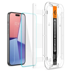 Folie pentru iPhone 15 - Spigen Glas.TR EZ FIT - Clear transparenta